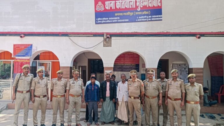 गाजीपुर: मुहम्मदाबाद में पुलिस का बड़ा अभियान, 12 वारंटी अपराधी गिरफ्तार